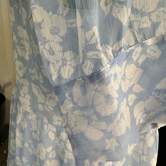 Abercrombie and Fitch boho tiered slip Blue Floral Dress - Picture 6 of 14